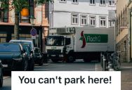 Old Lady Told Delivery Driver He Couldn’t Park On The Street, So He Delivered A Desk While The Vehicle Was In “Drive” Mode