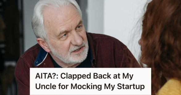 Senior man seriously talking to a woman