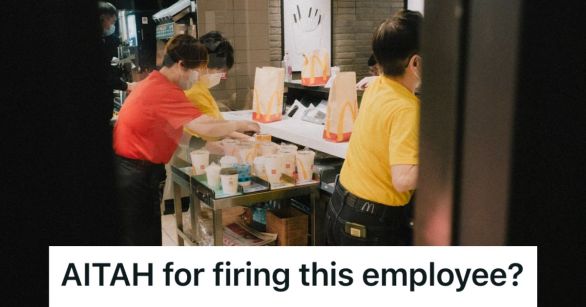 Fast food workers working behind the counter