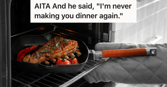 putting a roast in the oven