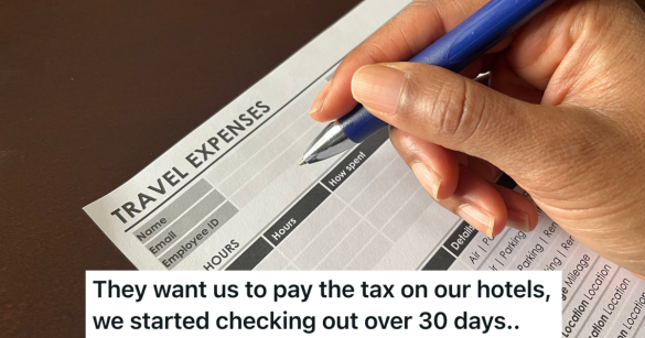 filling out an expense report