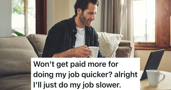 man working from home