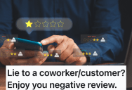 Coworker Is Convinced A Salesman Lied To Him, So He Gives Them A Bad Customer Review