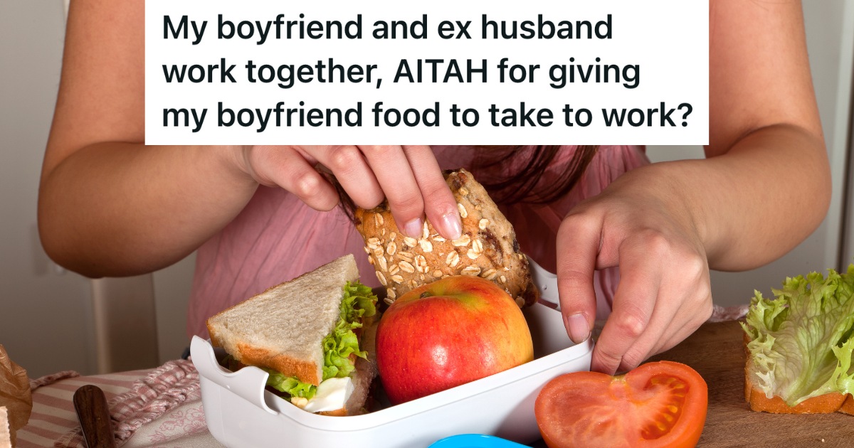 woman packing an apple and sandwich for lunch