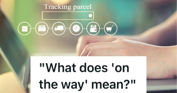 tracking a package delivery on a computer