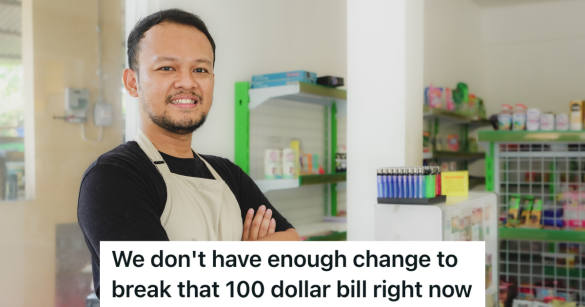 smiling convenience store employee