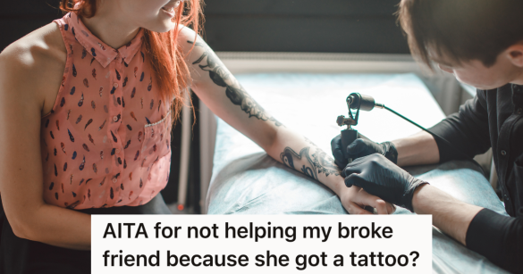 woman getting a tattoo on her arm