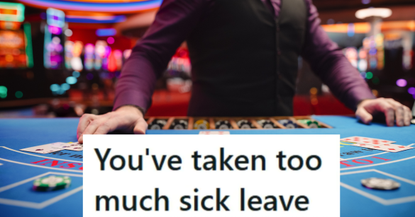 dealer at a casino blackjack table