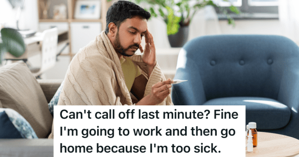 man wrapped in a blanket looking at a thermometer