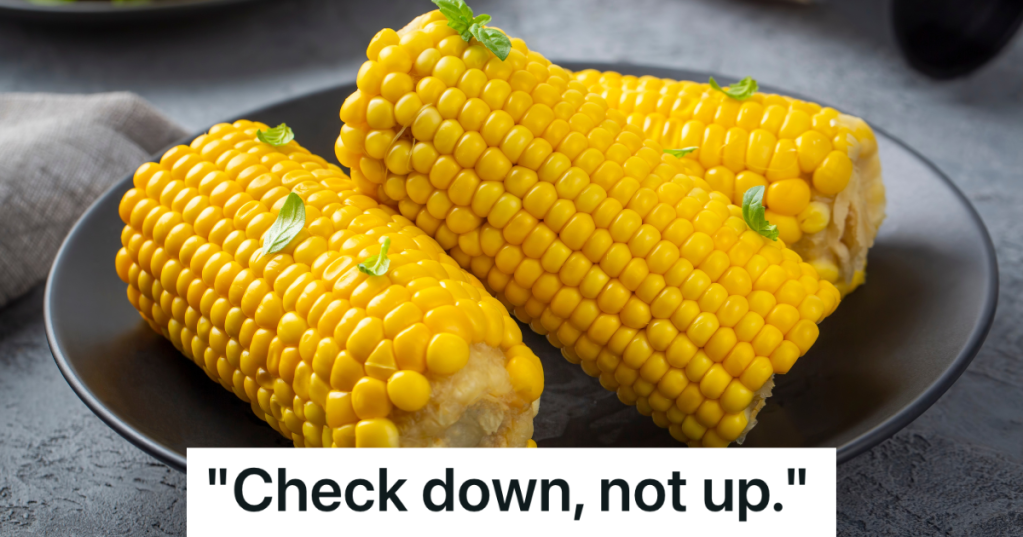 three pieces of corn on the cob on a place