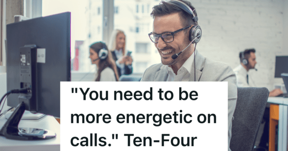 smiling businessman with a headset