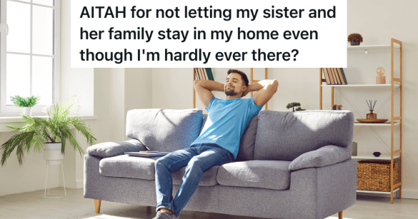 man relaxing on the couch in his house