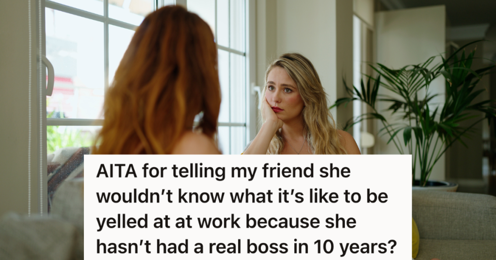 two women talking about something serious