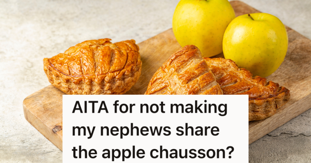 three apple turnovers and two golden delicious apples