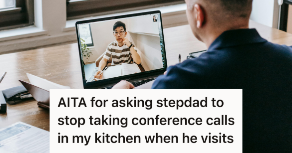 man taking a zoom call