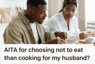 Her Husband Keeps Asking Her To Eat More When They Dine Together, So She Started Eating By Herself