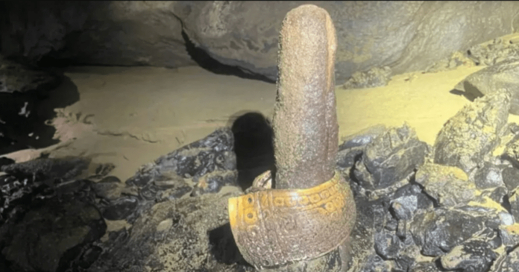 Bracelet on stalagmite