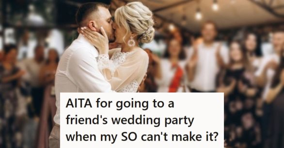 Couple kissing at their wedding