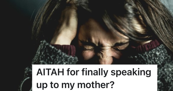 angry woman holding her hair with eyes closed