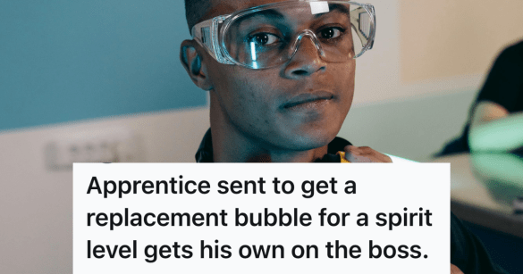 apprentice wearing glasses in the shop