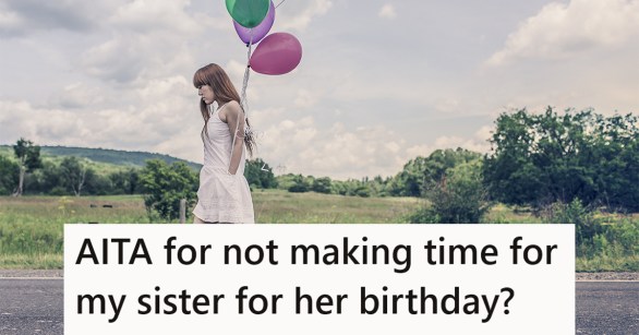 girl alone carrying balloons