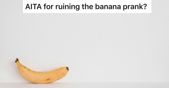 a single banana on the ground