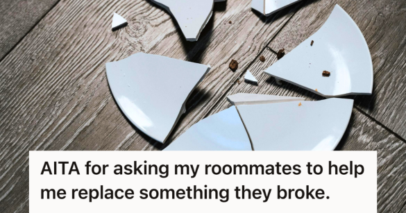 broken dish on the ground