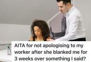Chronic Slacker Gets Called Out In Meeting, So She Refuses To Speak To A Coworker For Weeks Over One Snarky Comment