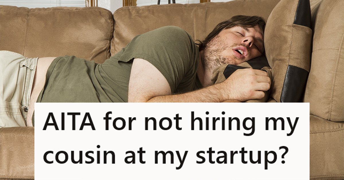 man sleeping on a couch