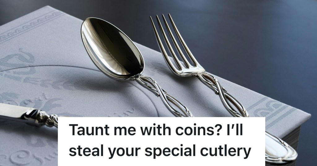 fork and spoon next to a plate