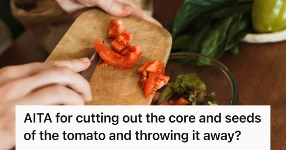 cutting a tomato