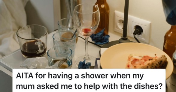 dirty dishes in sink