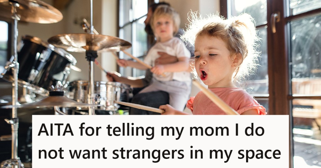 kids playing on a drum set