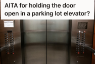 Tenant Tried To Hold The Elevator Door For Their Neighbor In A Wheelchair, But They Inexplicably Took This Kind Gesture As A Sign Of Hostility