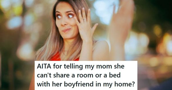 Embarrassed woman looking away.