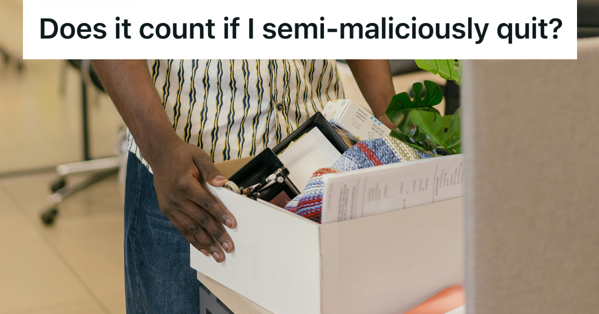 employee packing up their desk