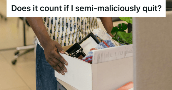 employee packing up their desk