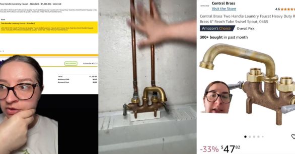 Chloe talking about a plumbing job