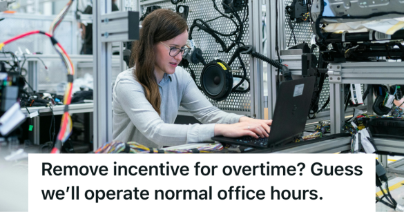 female engineer in her workspace