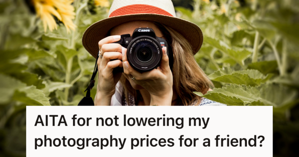 female photographer taking pictures in a field