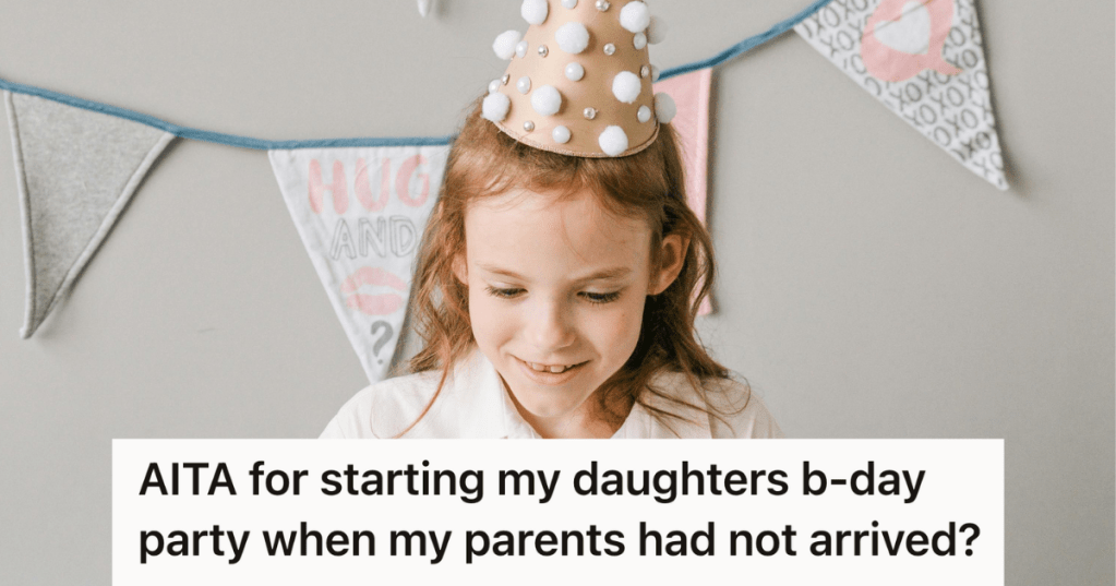 girl celebrating a birthday wearing party hat