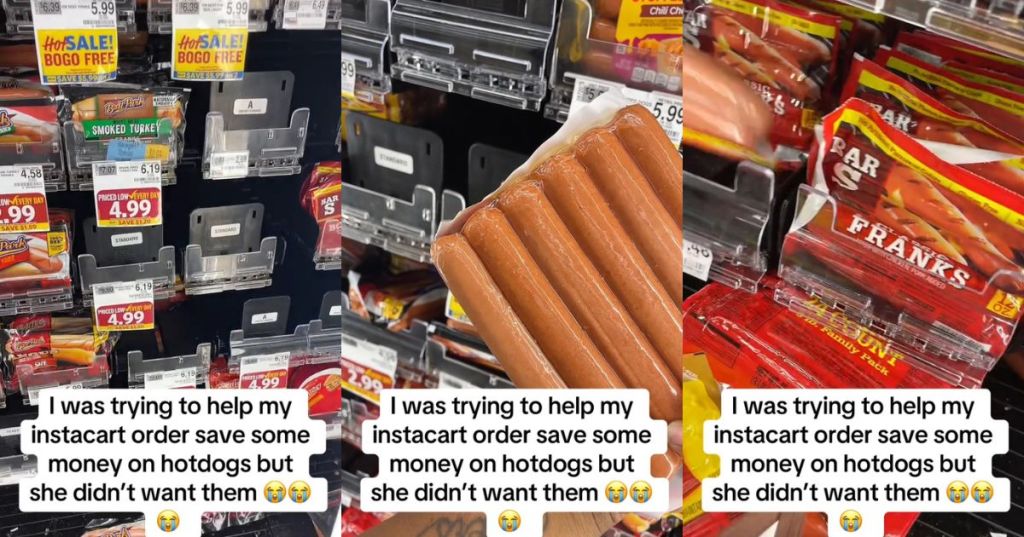 Hot dogs in a grocery store