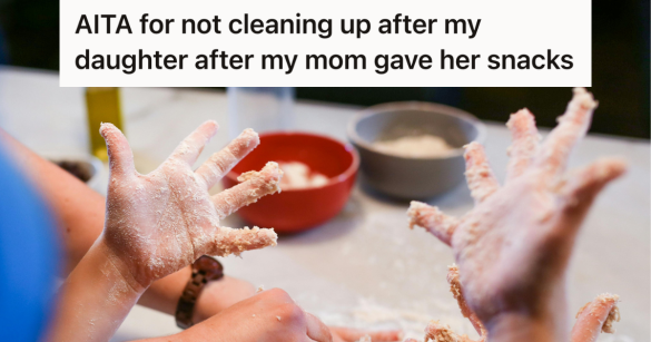 kid with messy hands