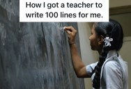 Student Had To Write Their Sins On The Chalkboard, But Like Any Good Troublemaker He Figured Out A Workaround