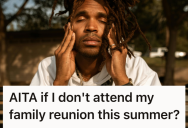 His Divorce From His Ex Ended Badly Years Ago, So Being Forced To Celebrate Beside Her At A Family Reunion Felt Like A Step Too Far