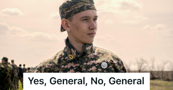 military personnel standing outside