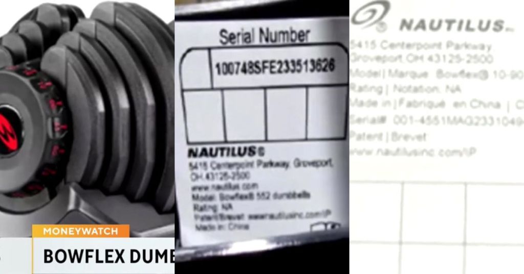A CBS news report about a Bowflex recall