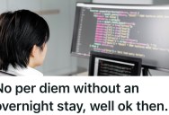 Software Developer Gets Denied Per Diem Due To New Company Policy, So He Finds A Savvy New Reimbursement Hack
