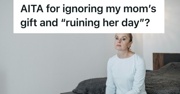 unhappy woman sitting on her bed