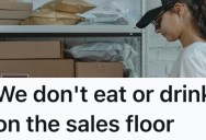 Employee Gets Reprimanded For Having Coffee, So When The Manager Has Coffee On The Sales Floor They Get Payback